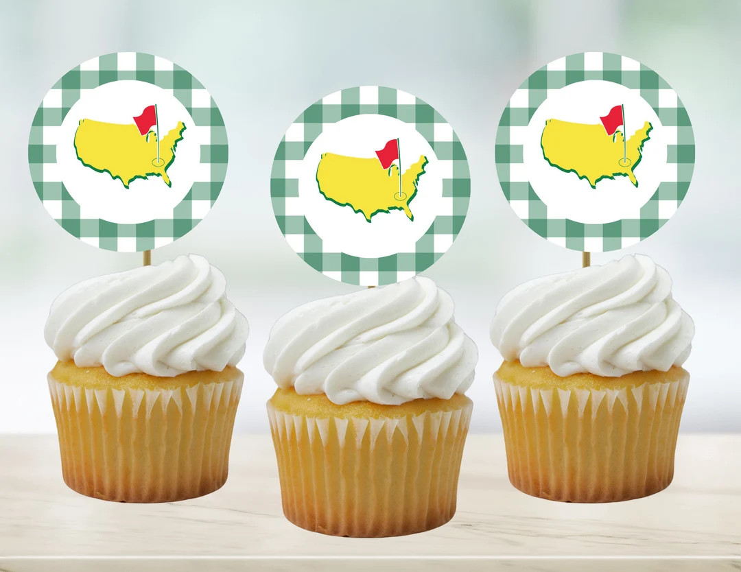 Masters Party Cupcake Toppers - Etsy | Etsy (US)