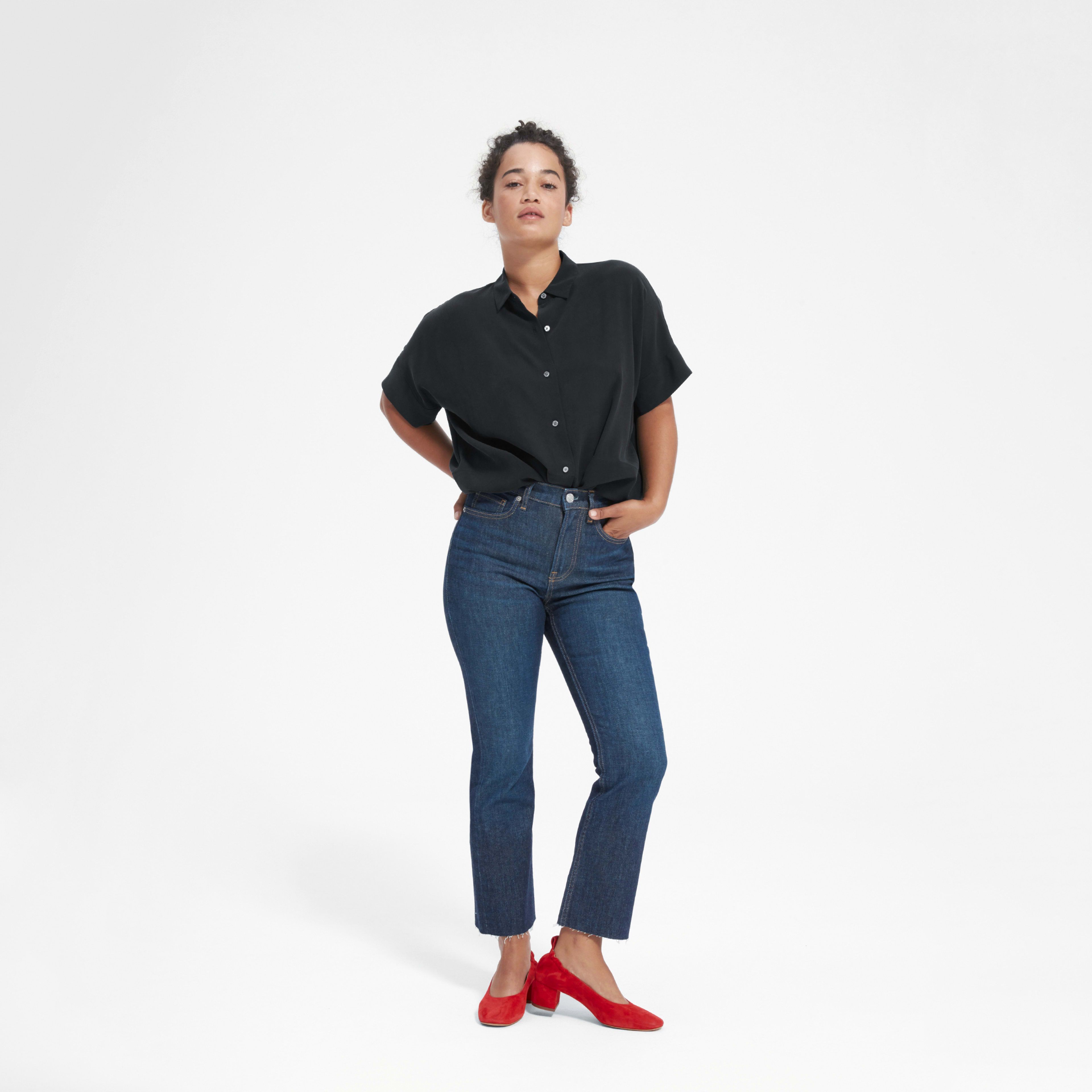 The Clean Silk Short-Sleeve Square Shirt | Everlane