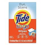 Tide Stain Remover for Clothes, Tide To Go Wipes, Instant Stain Remover for Clothes, Travel & Poc... | Amazon (US)