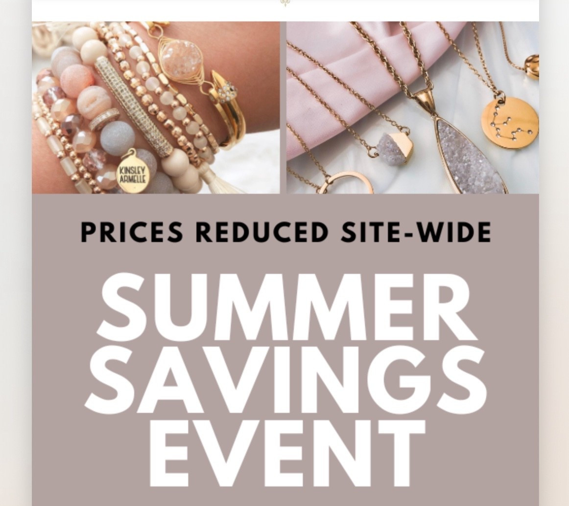 SUMMER SAVINGS EVENT!!
KINSLEY ARMELLE 
USE CODE SUZANNEE20
Bracelets
Earrings
Real Stones
18 karat gold
#kinsleyarmelle 