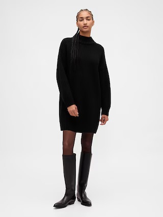 Oversized Turtleneck Mini Sweater Dress | Gap (US)