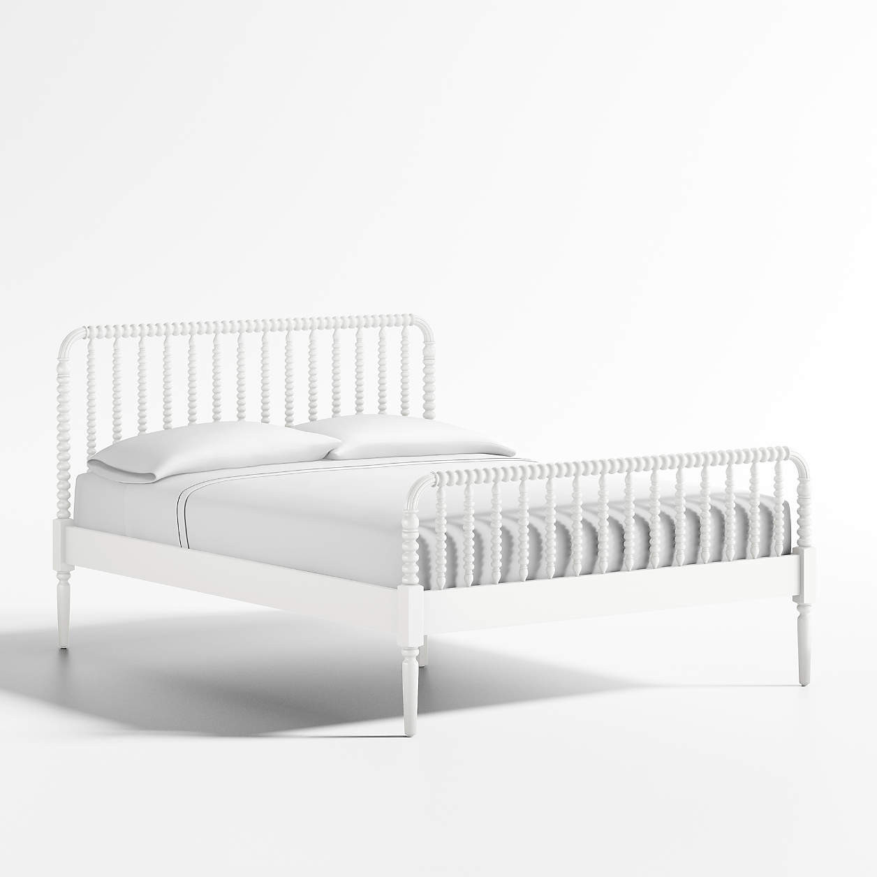 Jenny Lind White Wood Spindle Kids Queen Bed + Reviews | Crate & Kids | Crate & Barrel