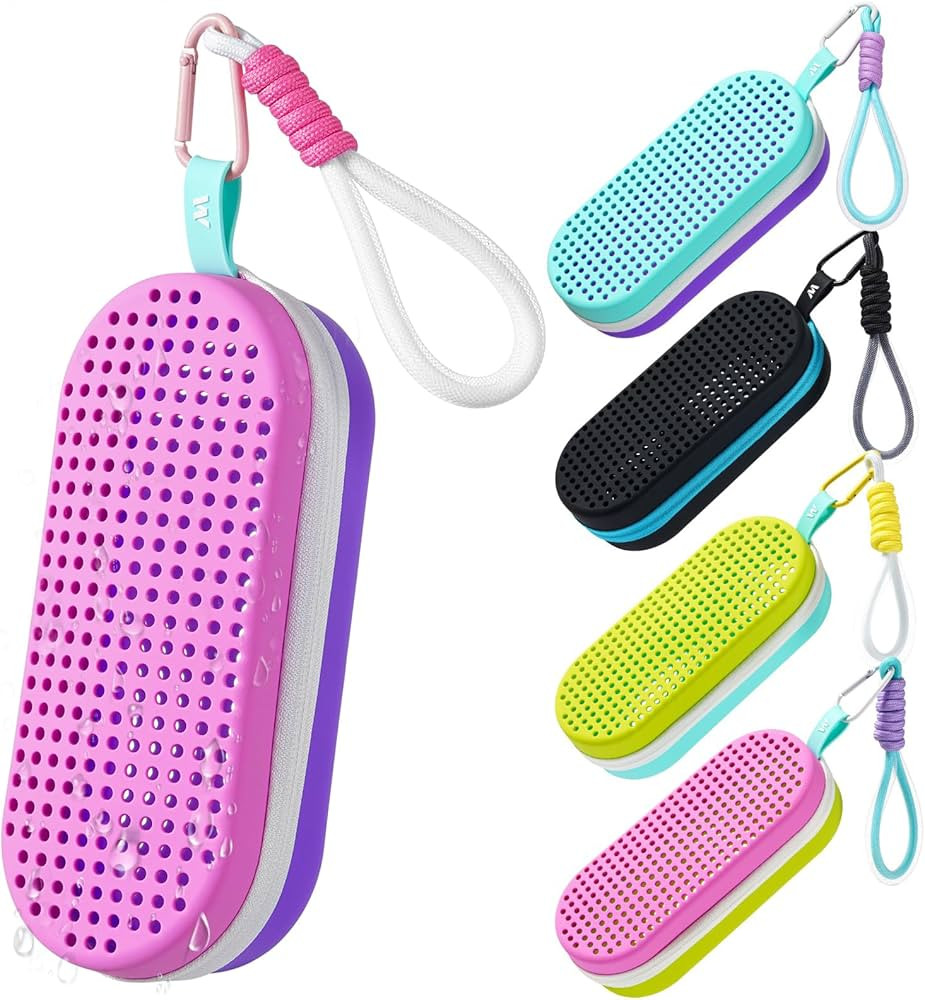 Swim Goggle Case For Swimming Goggles, Silicone Protective Cases with Drain Hole for Goggles | Amazon (US)