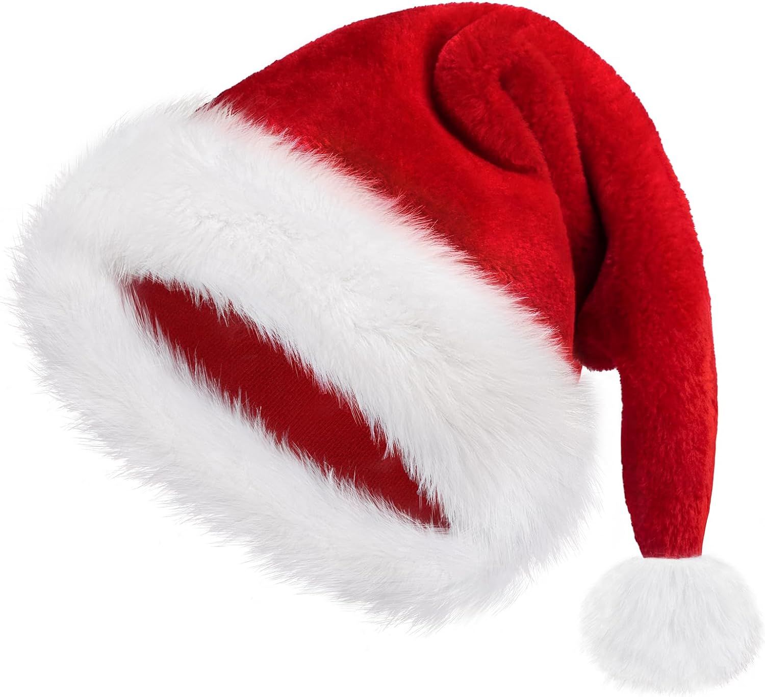 Iioscre Santa Hat for Adults Christmas Hats Holiday Unisex Velvet Comfort Extra Thicken Fur Xmas ... | Amazon (US)