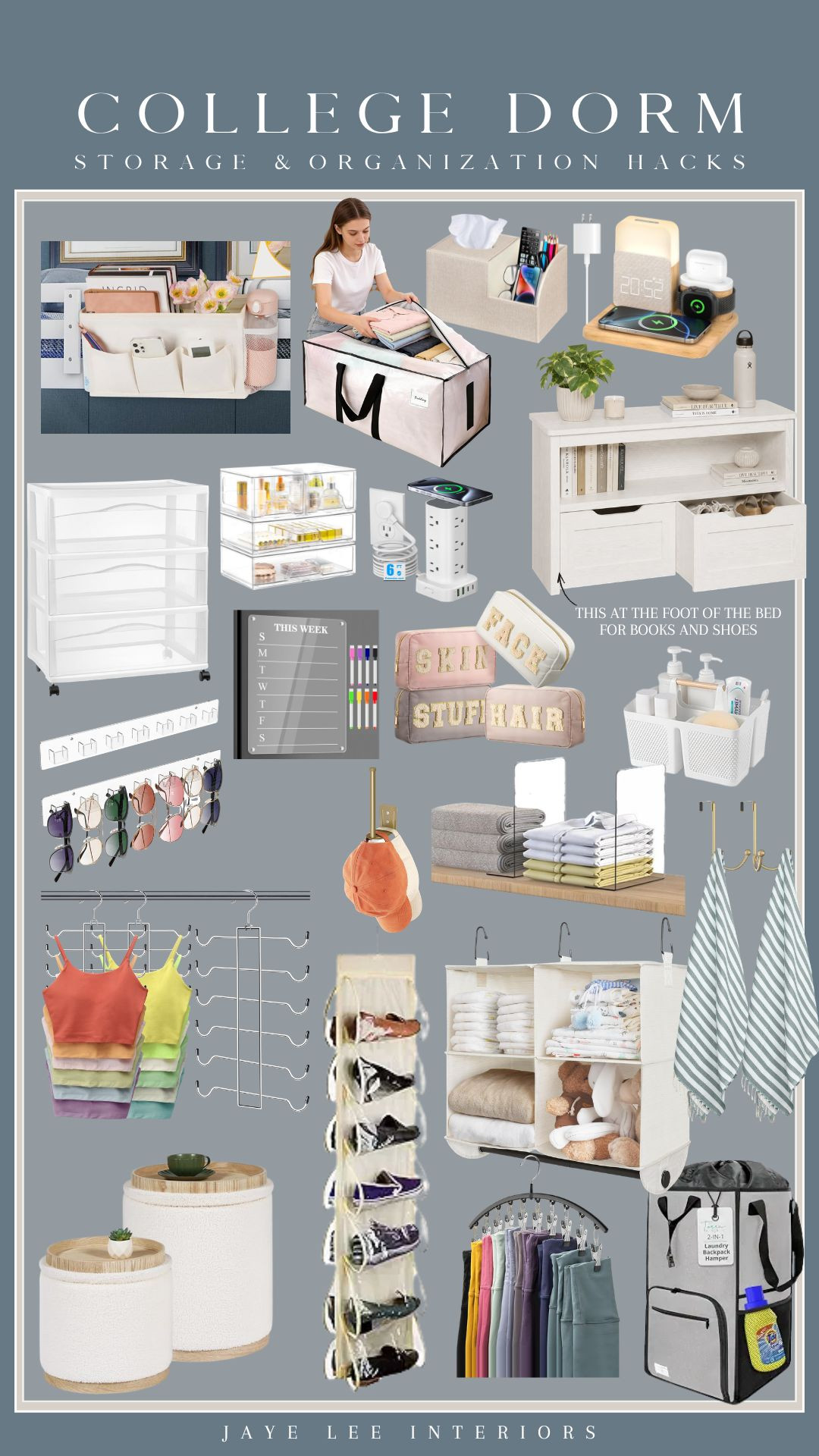 Top Amazon Finds for College Dorm Storage and Organization...Dorm room decor, college dorm essentials, dorm decor, dorm room ideas, dorm room interiors, dorm room bed, retro mini fridge, bedding, alarm clock charging station, laundry hamper backpack, storage ottoman, storage and moving bags, 3-drawer rolling storage cart, zip ties, closet organization, dorm room storage ideas, teen room #LTKStyleTip #BackToSchool #LTKFindsUnder50 #LTKautumn

#LTKHome#LTKKids#LTKSaleAlert 

 
