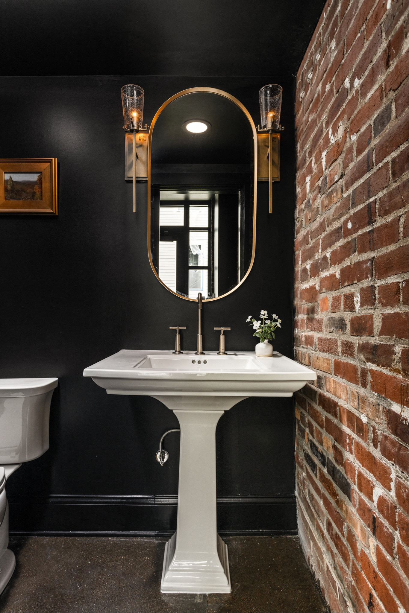 Loving for moody half bath vibes. 🖤

#LTKhome