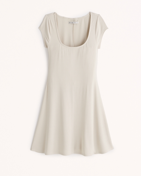Short-Sleeve Knit Mini Dress | Abercrombie & Fitch (US)