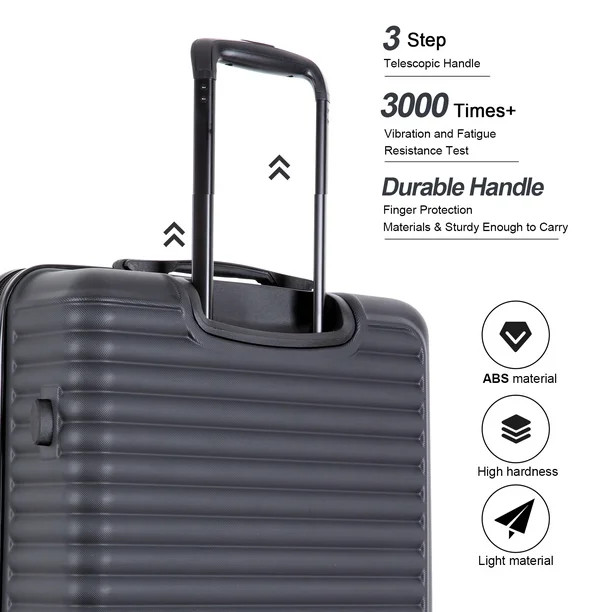 Travelhouse 3 Piece Luggage Set Hardshell Lightweight Suitcase with TSA Lock Spinner Wheels 20in2... | Walmart (US)