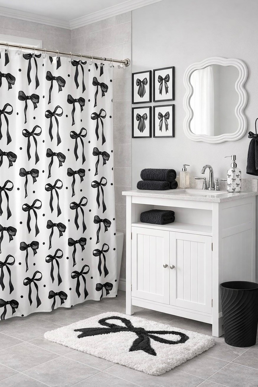 Black & White Bow Bathroom Decor - Amazon, Target, & Wayfair Finds

Teenage girl bathroom, college apartment, college girl dorm room, preteen bathroom, coquette decor style, home decor finds, Amazon finds, neutral bathroom, trendy decor, bathroom makeover, back to college, teen girls room, toddler girl bathroom, kids’ bathroom, girls’ bathroom

#LTKHome