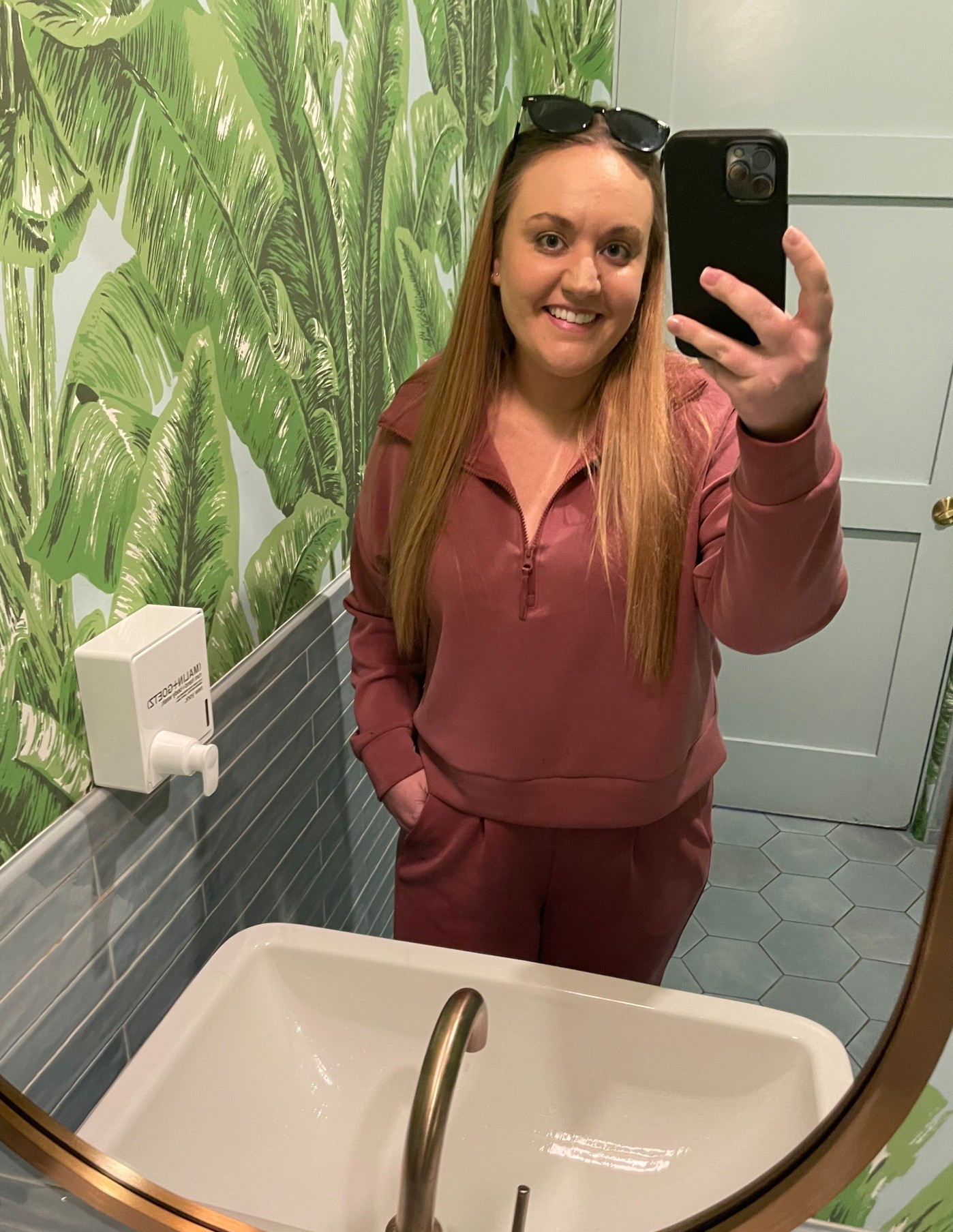 Matching set, lounge set, travel set, Walmart set, Athleisure, loungewear, travel style, sneakers, new balance 327, ankle pants, half zip jacket, pant set, jacket set 

#LTKMidsize #LTKFindsUnder50 #LTKTravel