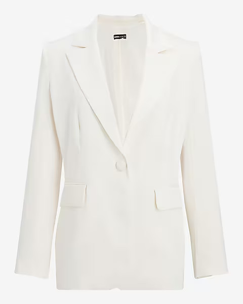 Rachel Zoe Satin One Button Notch Lapel Blazer | Express