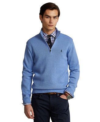 Polo Ralph Lauren Cotton Quarter-zip Sweater - Macy's | Macy's