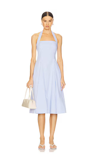 by Marianna Skye Midi Dress in Blue Stripe | Revolve Clothing (Global)