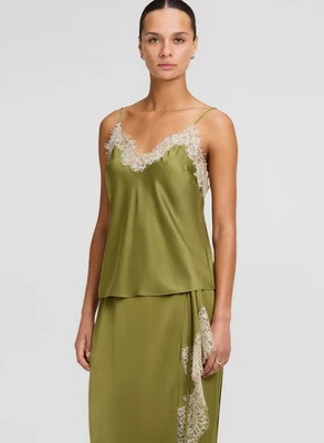 Annabelle Satin and Lace Camisole Top | A.L.C