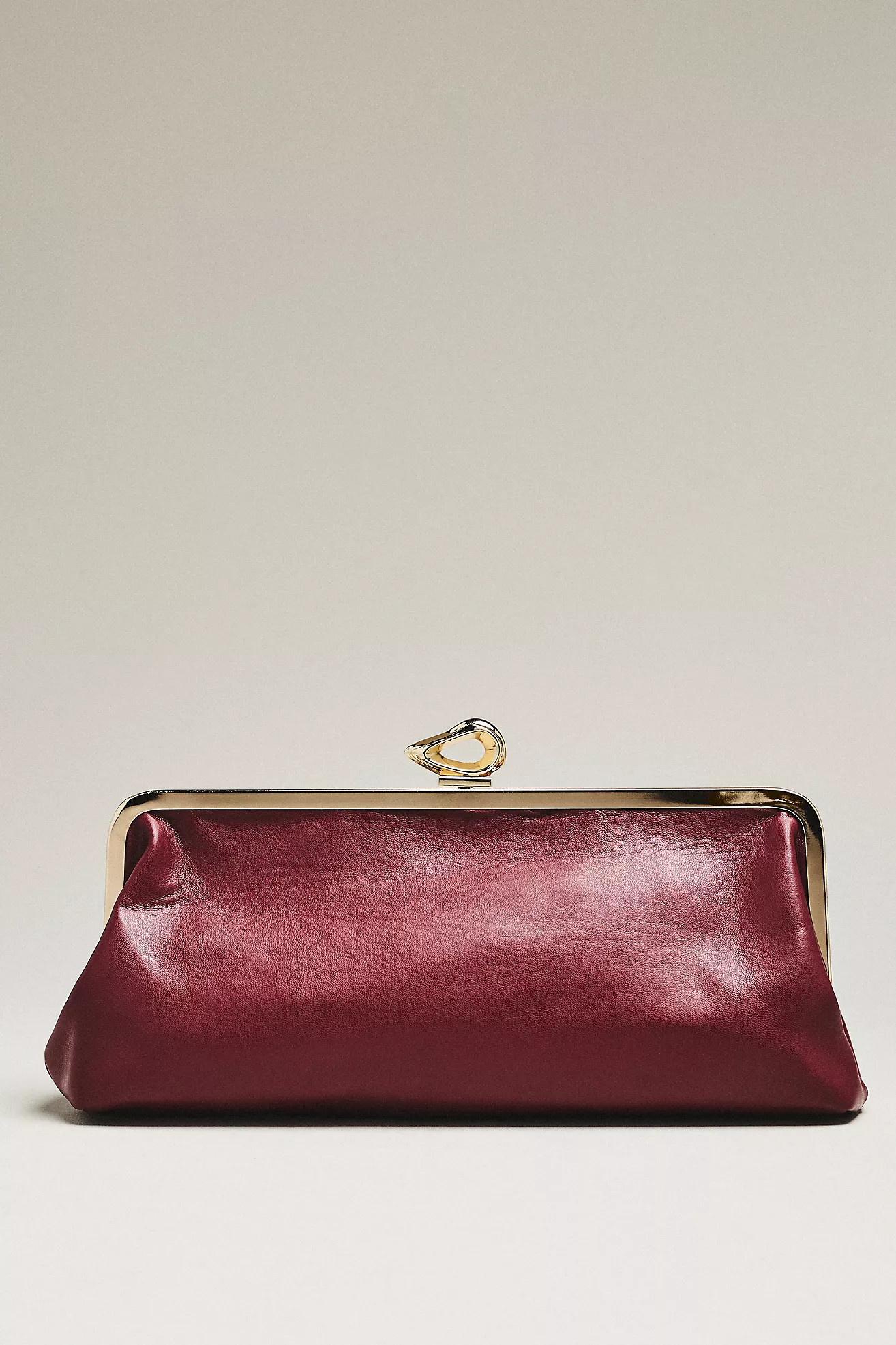 Claire Vegan-Leather Turnlock Clutch | Anthropologie (US)
