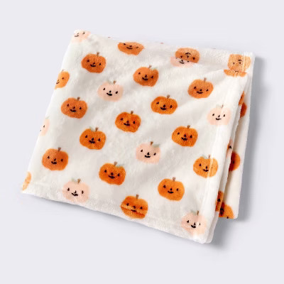 Printed Pumpkin Halloween Baby Blanket - Cloud Island™ | Target