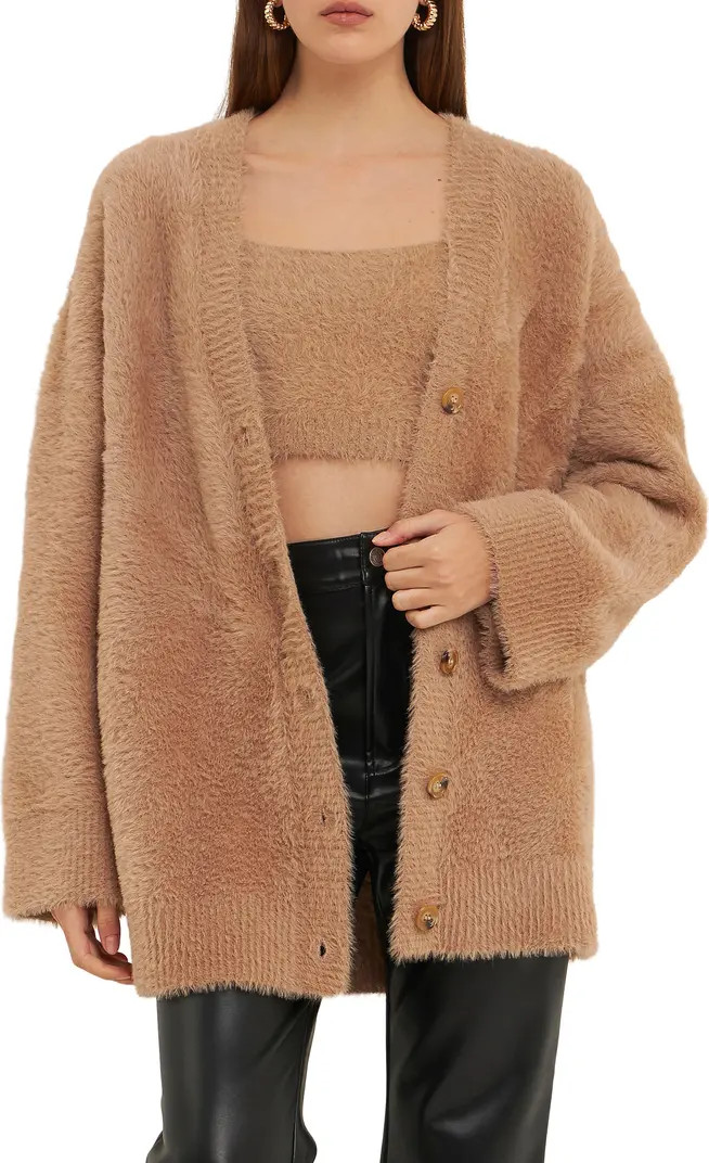 Feather Plush Cardigan | Nordstrom