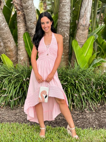 Pink sundress with flamingo purse!

#LTKunder100 #LTKunder50 #LTKtravel