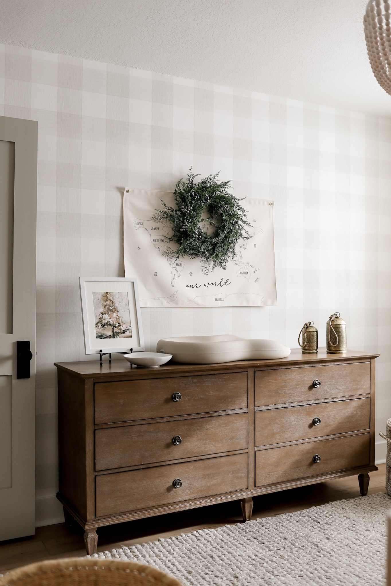 Shop holiday decor from lanes nursery and dresser! NOTE: this so the true color of the dresser. Much darker in person than it is online 

#LTKbaby #LTKhome #LTKHoliday