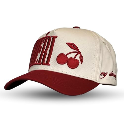 Vintage Fashion Trucker Hat | Men & Women | Embroidered Western Trendy Baseball Caps | Country Cute Retro Hats for Cowgirls & Cowboys | Red Pink Cotton | Snapback Hat (Mon Cheri | Dark Red) | Amazon (US)