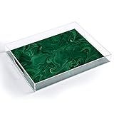 Society6 Sheila Wenzel-Ganny Emerald Green Abstract Acrylic Tray, 5.5" x 12 | Amazon (US)