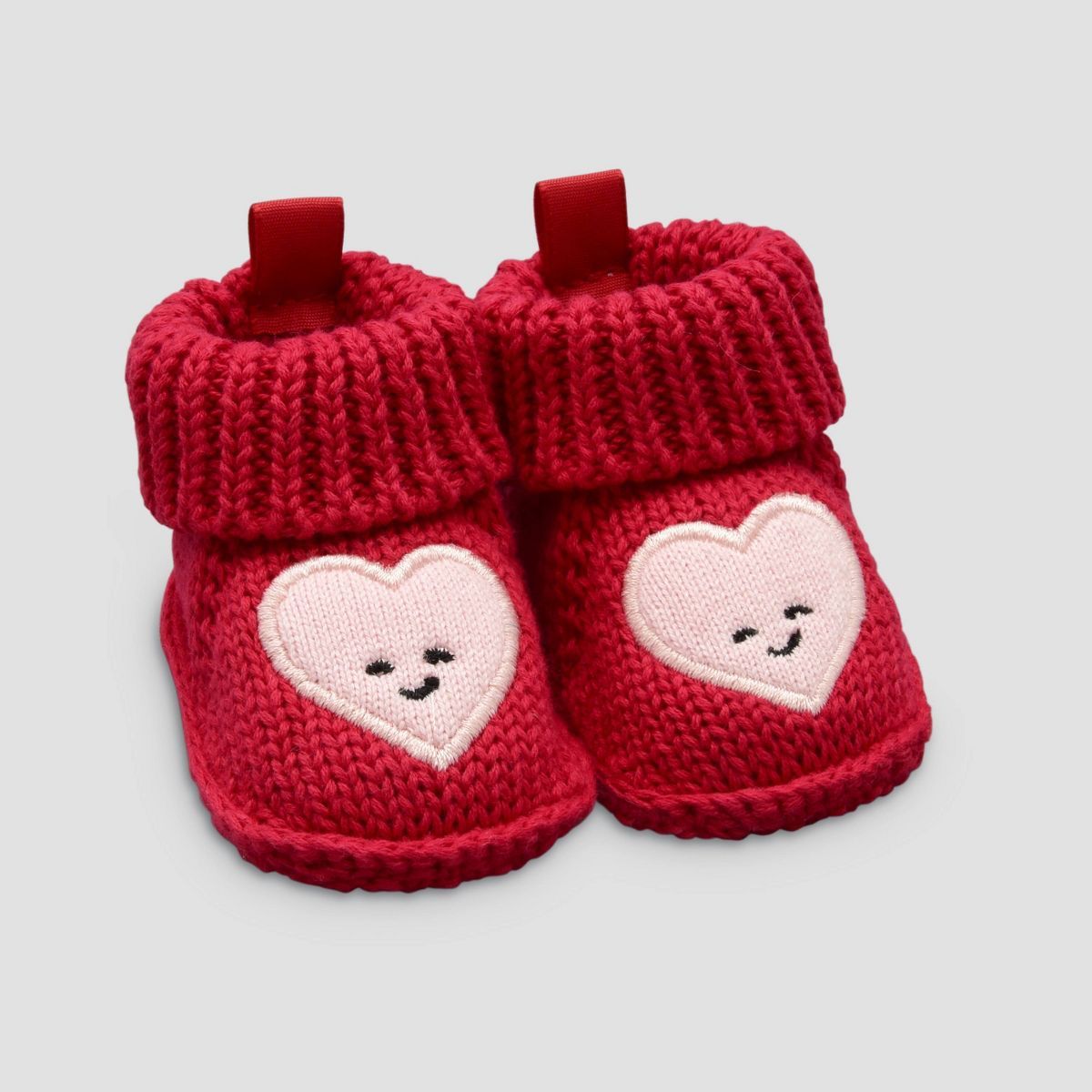 Carter's Just One You® Baby Girls' Knitted Slippers - Red Newborn | Target