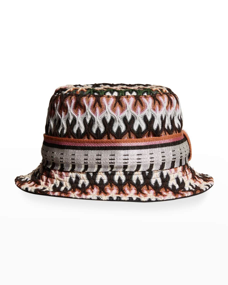 Missoni Multicolor Woven Bucket Hat | Neiman Marcus