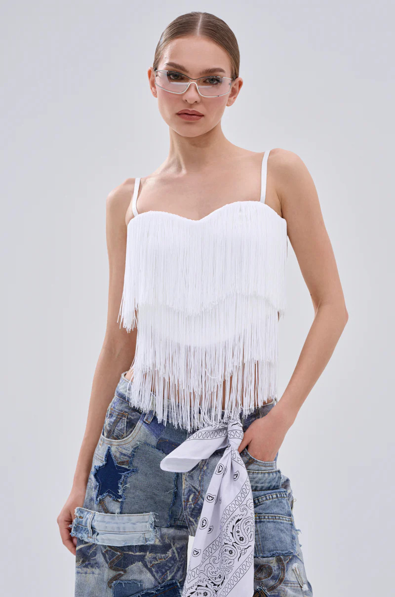SHAKE IT FOR ME FRINGE BLOUSE | AKIRA
