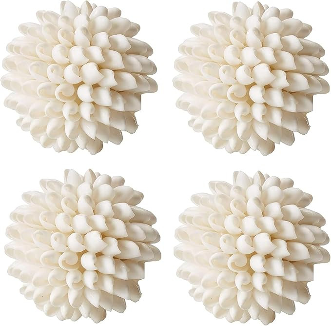 Real White Seashell Sphere - 3 Inches Wide - Beach House Shelf Decor - Coastal Decorative Balls f... | Amazon (US)