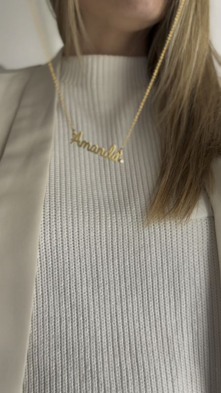 #ad Loving my new personalized jewelry from @mykajewelers!   I chose this name necklace with my name, because it's so cute and what can I say, it reminds me of Carry Bradshaw! 💁🏼‍♀️ Their jewelry is made of high quality metals and would make such a great gift!    

Use code LATTES20 for 20% off!!  

#goldjewelry #personalizedgifts #personalizedjewelry #giftideasforher #accessories 


#LTKGiftGuide #LTKSaleAlert #LTKVideo