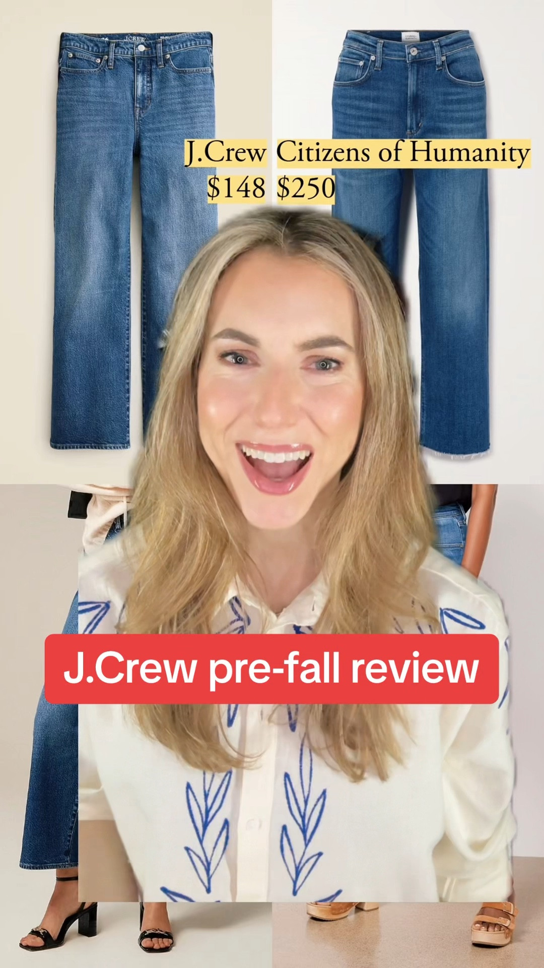 I’m excited to bring you pre-fall at J. Crew! There’s so much to cover, so I’ll do it in parts.

Polyester has a springy body, so it tends to form bulbous shapes – hence the bulky appearance at the waistband. Polyester can be made into a thinner or thicker fabric, but it will form a “puff” beyond what you’d see with natural yarns like wool or linen.

1. High-rise slim wide jean in 1996 semi-stretch
2. High-rise straight jean in 1996 semi-stretch
3. Mid-rise crop kick-out jean in 2003 super-stretch
4. Cropped Natalia pant in four-season stretch
5. Wide-leg trouser in four-season stretch
6. Madelyn blazer in four-season stretch
7. New going-out blazer in stretch twill
8. Collage: delicate tops

So nice to meet you at the Century City store, Monica!

#LTKSeasonal #LTKStyleTip #LTKVideo