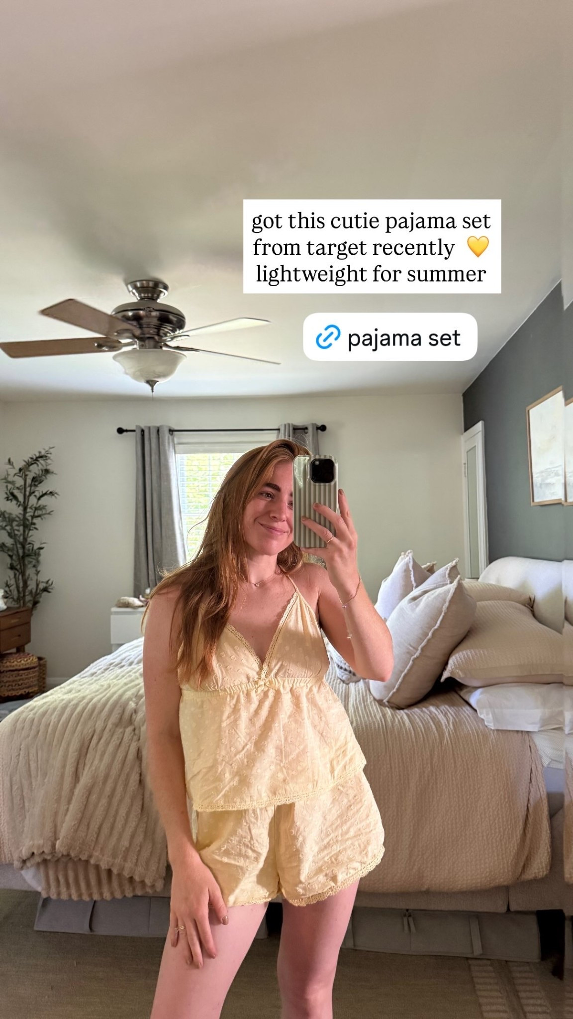 got this cutie pajama set from target recently 💛 lightweight for summer