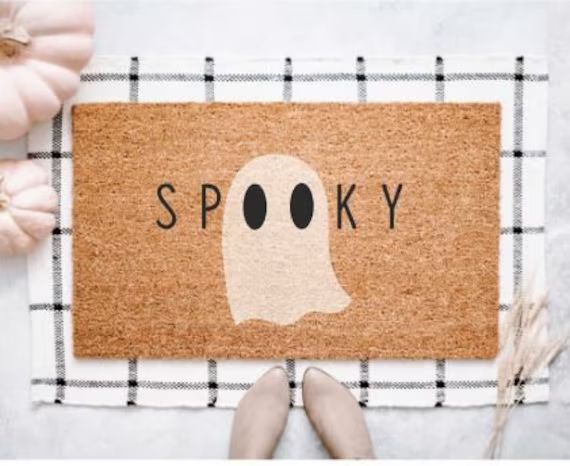 Spooky | Doormat | Halloween | Cute Ghost | Etsy (US)