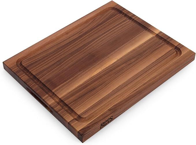 John Boos Boos Block Professional Collection Large Reversible Wood BBQ Cutting Board with Juice G... | Amazon (US)