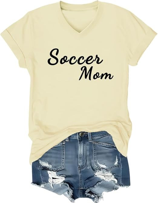 Soccer Mom T-Shirt, Soccer Mama Shirt V-Neck Unisex | Amazon (US)