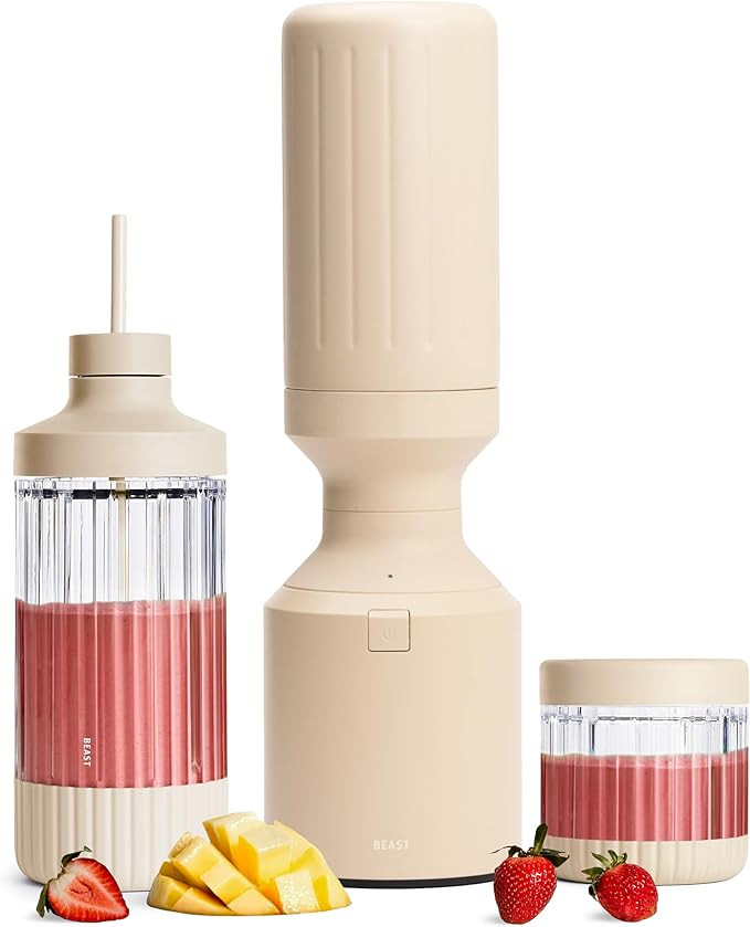 Beast Mega 1200 Stainless Steel Countertop Blender, Sand, 1200W | Lg Servings, Blends Ice & Froze... | Amazon (US)