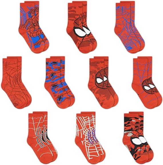 Marvel Spiderman Boys Socks, 10-Pack of Decorative Spiderman Toddler Socks, Amazing Legends Socks... | Amazon (US)