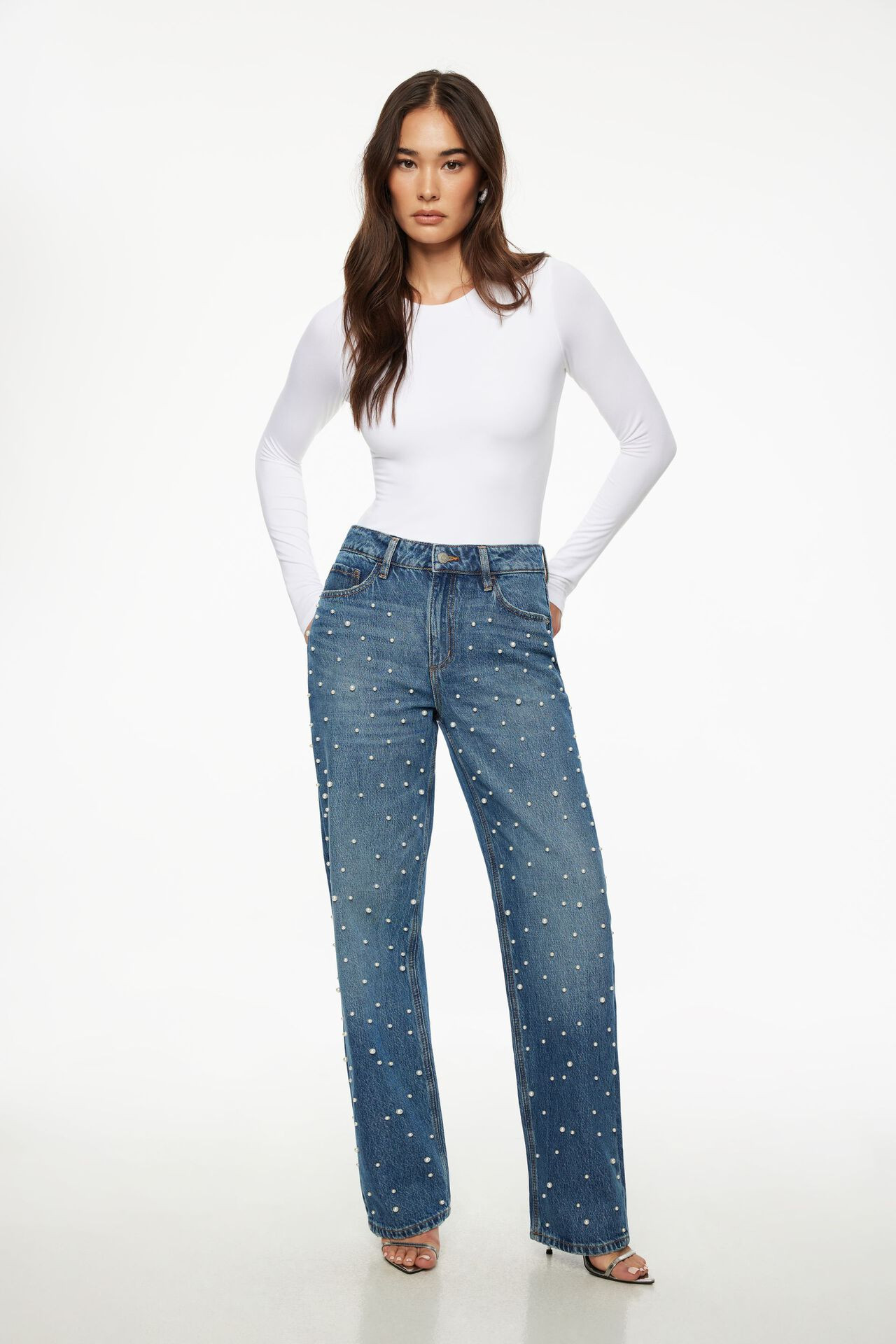 Mika Pearl Relaxed Straight Jeans | Dynamite Clothing