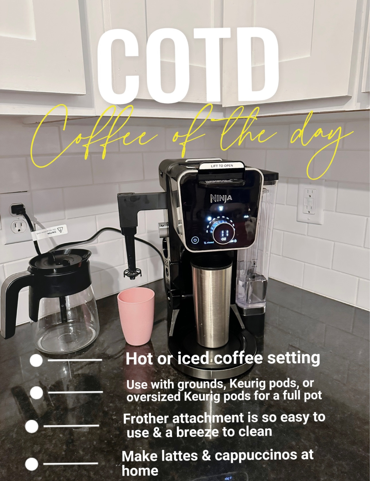 I will never get over this coffee maker! We use this Ninja at our lake house and it’s always a hit with guests. You can use grounds or pods (& even oversized pods to make a full pot) and it has a frother attachment (that is so easy to clean!) Make hot or iced coffees, cappuccinos, lattes, or use the hot water for soups & tea - hot water comes out of a separate spout so you never have to worry about dirty water coming out. Definitely a must have kitchen gadget in our home. Adding several places to buy in case out of stock 🤍

#LTKFind #LTKhome #LTKGiftGuide