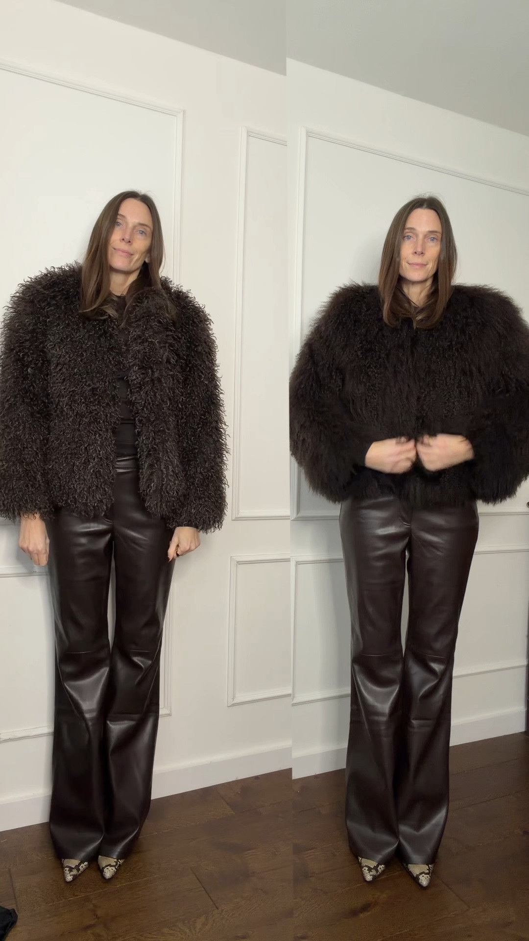 A comparison of the Mint Velvet Mongolian fur coat and the Pretty Lavish faux Mongolian fur coat 

#LTKSaleAlert #LTKCyberWeek