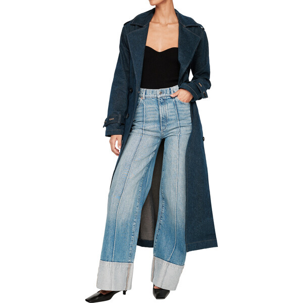 Women's Hepburn Cuffed High Rise 32'' Wide-Leg Jeans, Springdale | Maisonette