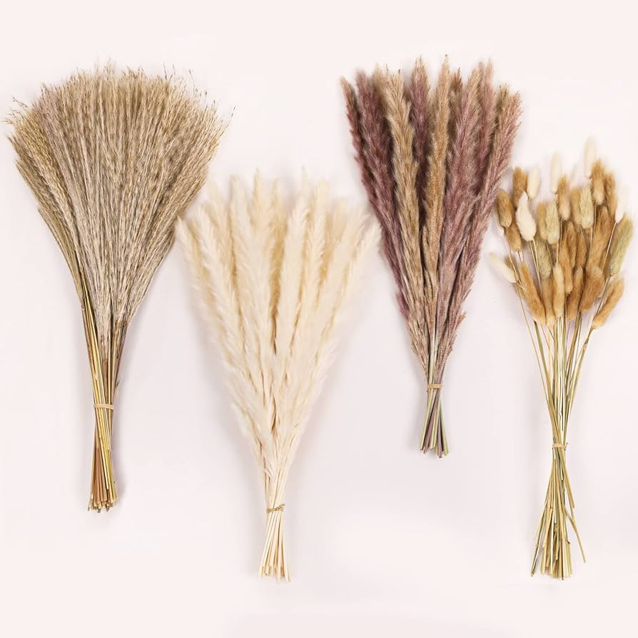 Dried Pampas Grass, 110 PCS Pampas Grass Fall Decor Dried Flowers Bouquet for Wedding Boho Flower... | Amazon (US)
