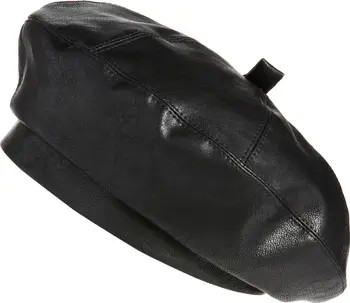 Faux Leather Beret | Nordstrom