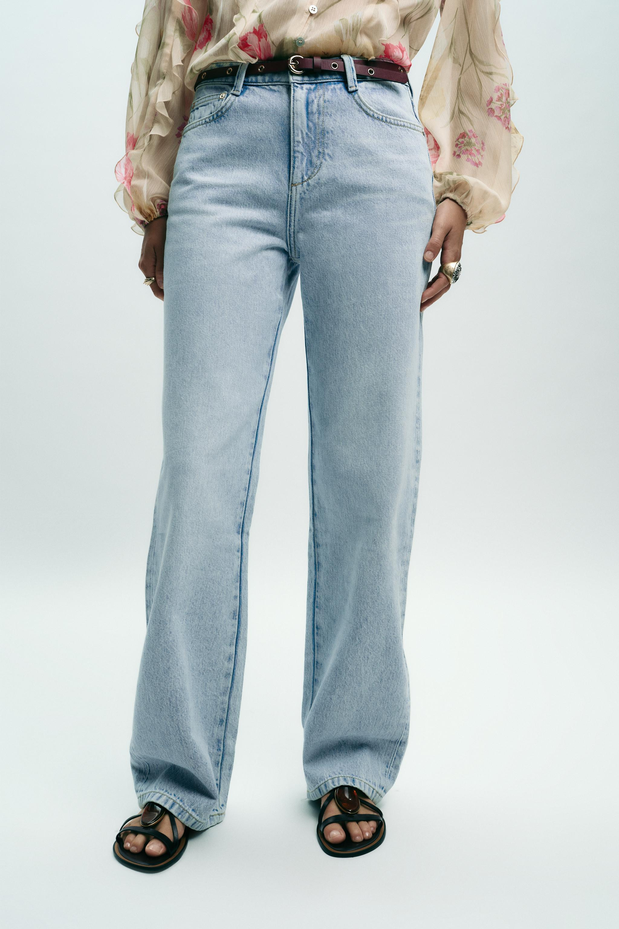 Z1975 REGULAR FIT HIGH-WAIST JEANS WITH BELT | Zara UK