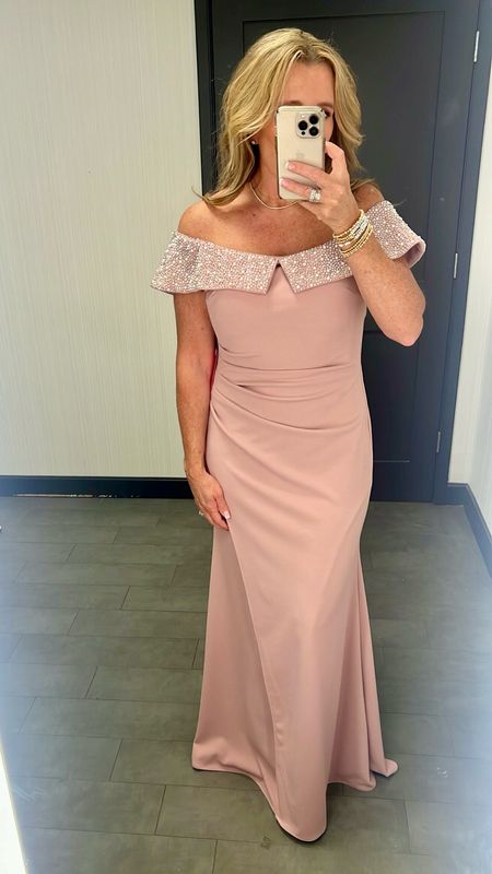 Mother of the bride or mother of the groom dress, mob dress, blush pink evening gown, fashion over 50, dress for black tie wedding, mother of the bride gown 

#LTKwedding #LTKSeasonal #LTKover40