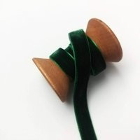 Green Velvet Ribbon, 3/8"" By The Yard | Etsy (US)