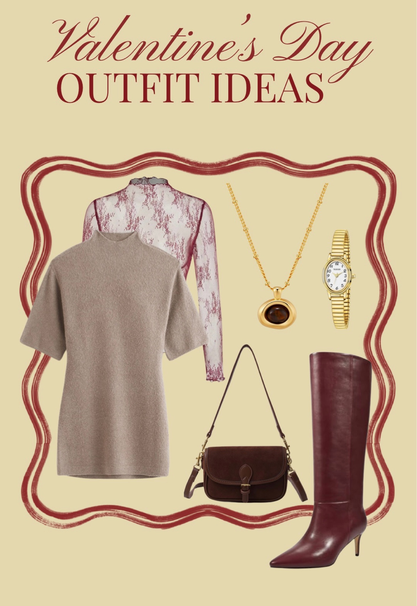 Valentine’s Day Outfit Idea 🫶🏻
.
Dressy Valentine’s Day outfit, casual Valentine’s Day outfit idea, pink outfit inspo, red outfit inspiration, red accessories, burgundy outfit, wine red outfit inspo 

#LTKStyleTip #LTKFindsUnder100 #LTKHoliday