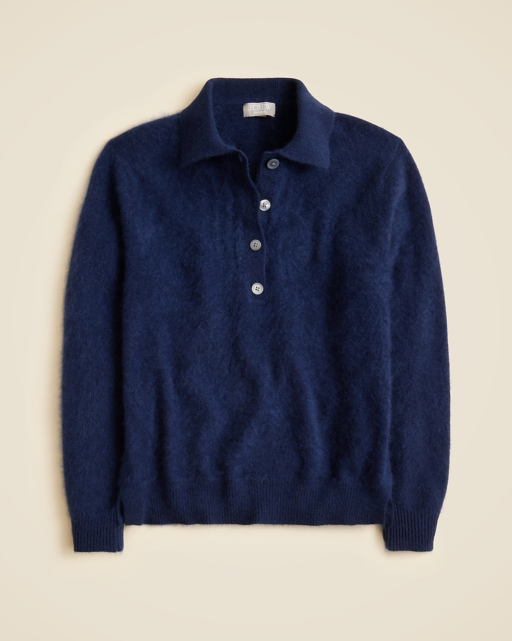 Brushed cashmere rugby sweater | J. Crew US