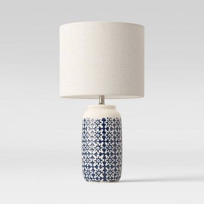 Large Assembled Ceramic Table Lamp (Includes LED Light Bulb) Blue/White - Threshold™ | Target