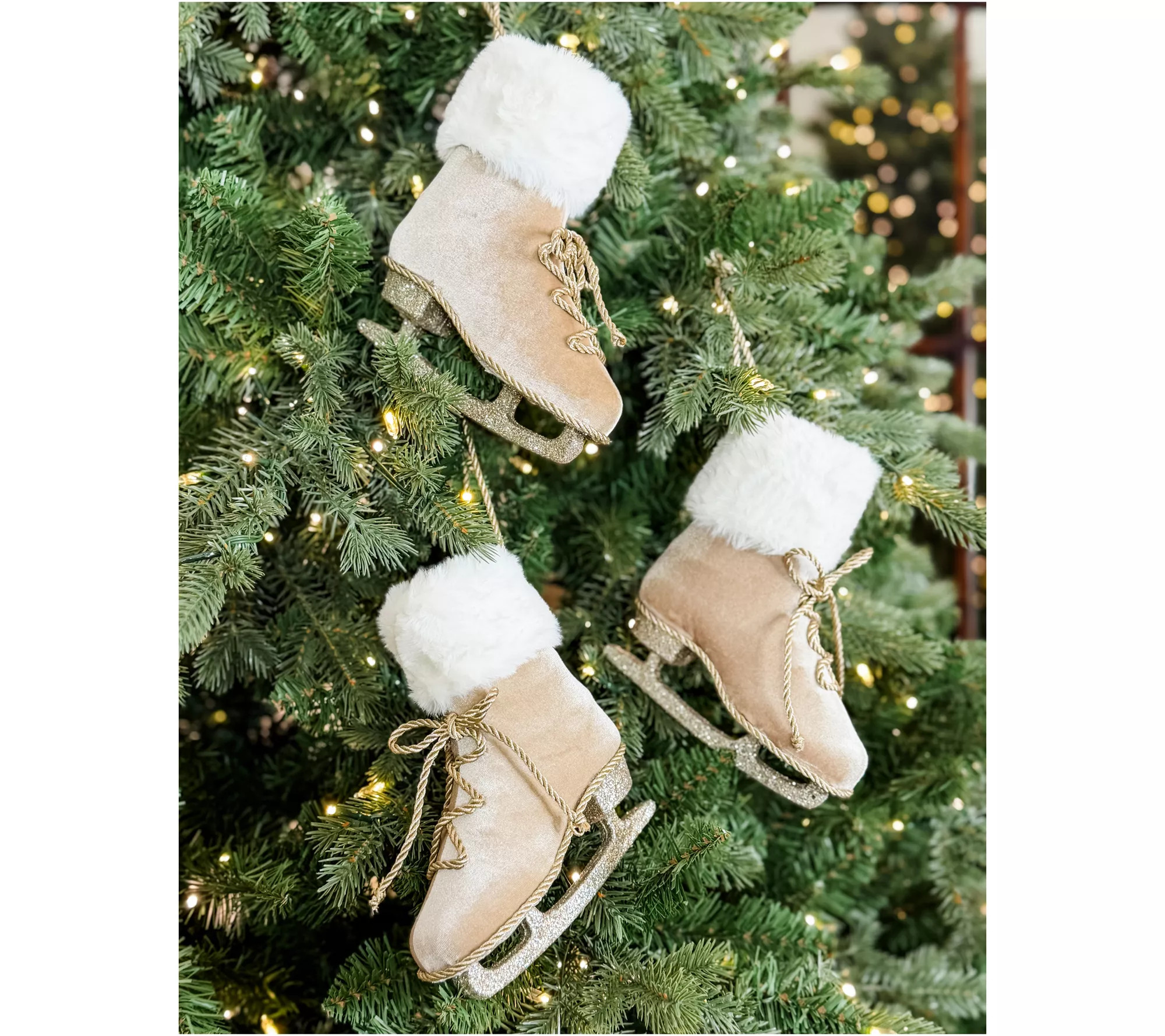 Simply Stunning S/3 Vintage Ice Skate Ornaments by Janine Graff | QVC